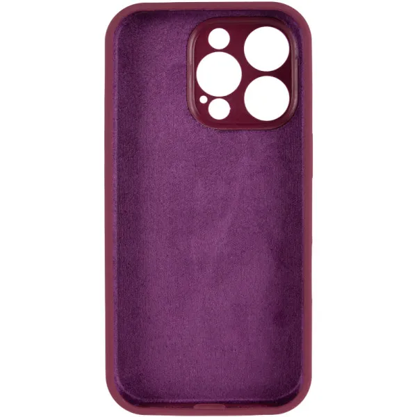 Чохол Silk Full Camera Protective (AA) NO LOGO для Apple iPhone 15 Pro (6.1") — Бордовий — фото 3 Чохол Silk Full Camera Protective (AA) NO LOGO для Apple iPhone 15 Pro (6.1") — Бордовий — фото 3