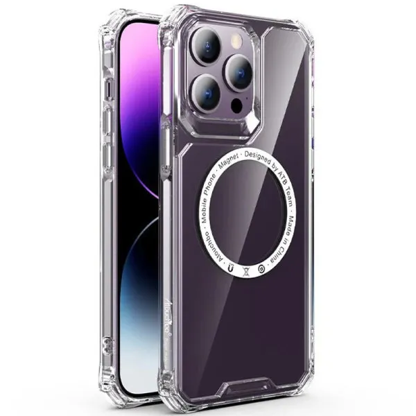 Чохол TPU Gorilla with Magnetic Fit для Apple iPhone 15 Pro (6.1") — Прозорий — фото 1 Чохол TPU Gorilla with Magnetic Fit для Apple iPhone 15 Pro (6.1") — Прозорий — фото 1