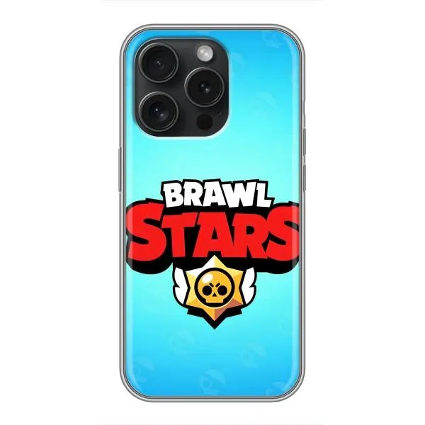 Чехол с принтом «Лого Бравл Старс» для iPhone 15 Pro