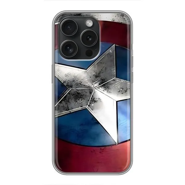 Чехол с принтом «Щит Капитана Америки» для iPhone 15 Pro Чехол с принтом «Щит Капитана Америки» для iPhone 15 Pro