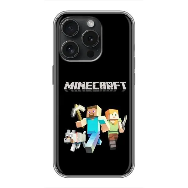 Чехол с принтом «герои Minecraft» для iPhone 15 Pro Чехол с принтом «герои Minecraft» для iPhone 15 Pro