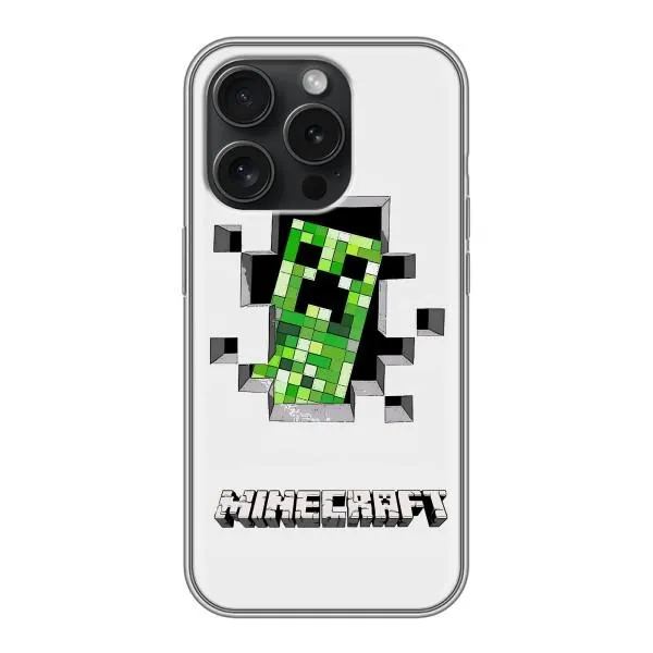Чехол с принтом «крипер Майнкрафт» для iPhone 15 Pro Чехол с принтом «крипер Майнкрафт» для iPhone 15 Pro