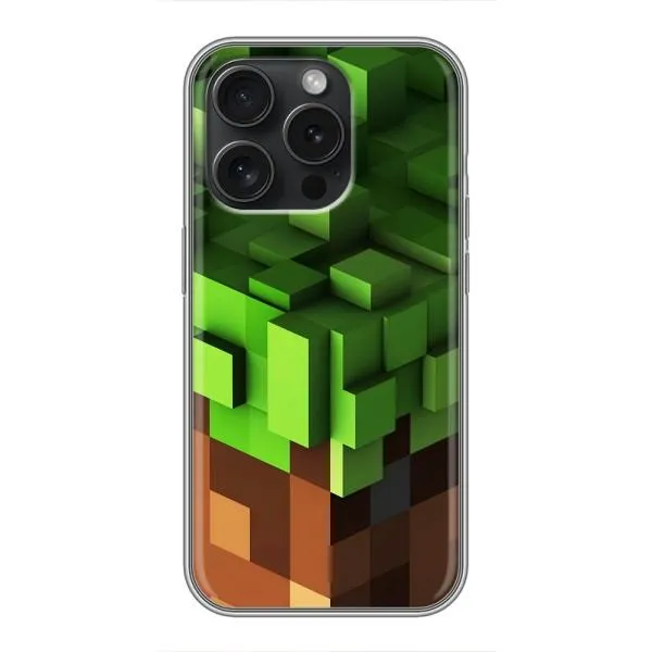 Чехол с принтом «текстура Майнкрафт» для iPhone 15 Pro Чехол с принтом «текстура Майнкрафт» для iPhone 15 Pro