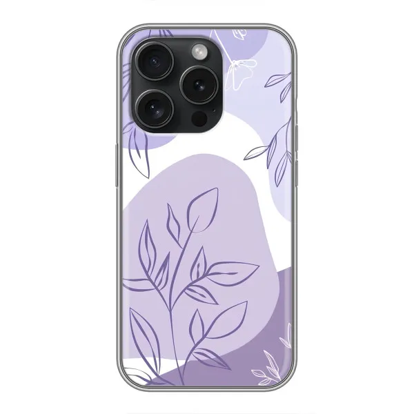 Чехол с принтом «Фиолетовые листья абстракция» для iPhone 15 Pro Чехол с принтом «Фиолетовые листья абстракция» для iPhone 15 Pro
