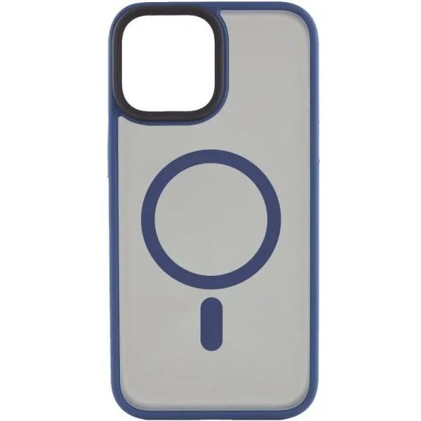 TPU+PC чехол Metal Buttons with Magnetic Fit для Apple iPhone 15 (6.1") — Синий — фото 1