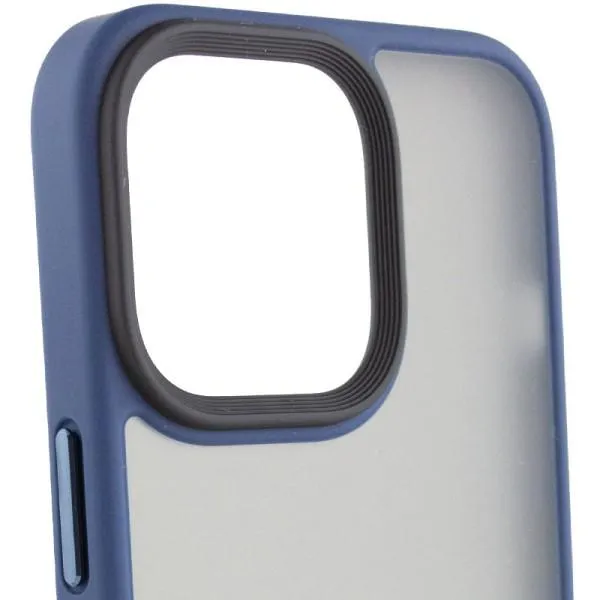 TPU+PC чехол Metal Buttons with Magnetic Fit для Apple iPhone 15 (6.1") — Синий — фото 2