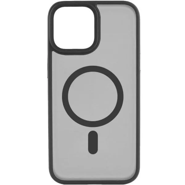 TPU+PC чехол Metal Buttons with Magnetic Fit для Apple iPhone 15 (6.1") — Черный — фото 1