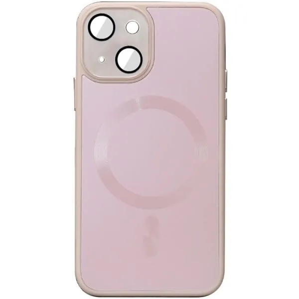 Чехол TPU+Glass Sapphire Midnight with Magnetic Fit для Apple iPhone 15 (6.1") — Розовый — фото 1