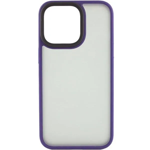TPU+PC чехол Metal Buttons для Apple iPhone 15 (6.1") — Темно-Фиолетовый — фото 3