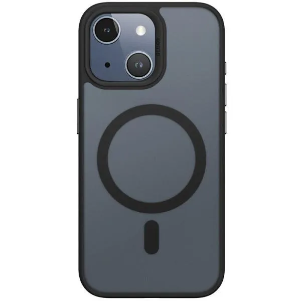 TPU+PC чехол Blueo Skin Friendly Frosted with Magnetic Fit для Apple iPhone 15 (6.1") — Черный — фото 1