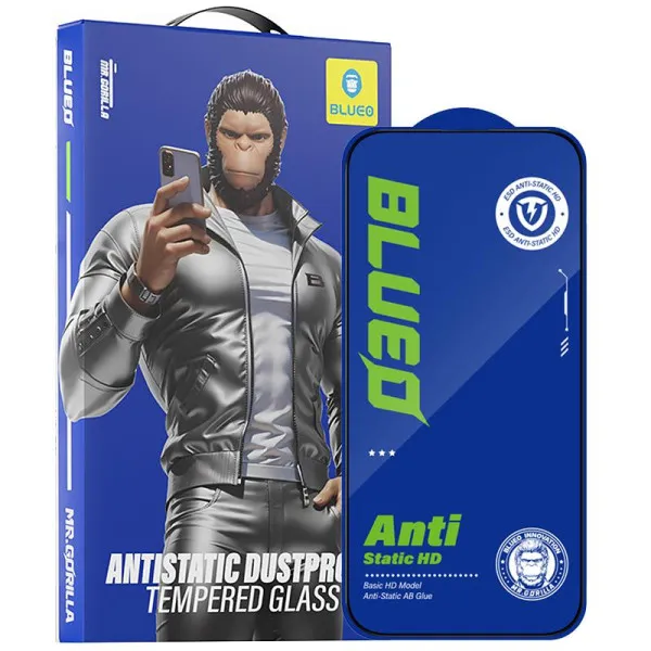 Защитное 2.5D стекло Blueo Full Cover HD для Apple iPhone 15 / 16 (6.1") — Черный — фото 1