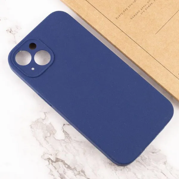 Чехол Silk Full Camera Protective (AA) NO LOGO для Apple iPhone 15 (6.1") — Синий — фото 3