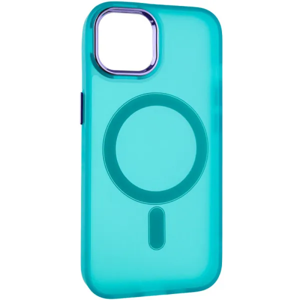Чехол TPU+PC Lily with Magnetic Fit для Apple iPhone 15 (6.1") — Зеленый — фото 2
