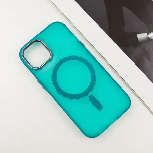 Чехол TPU+PC Lily with Magnetic Fit для Apple iPhone 15 (6.1") — Зеленый — фото 3
