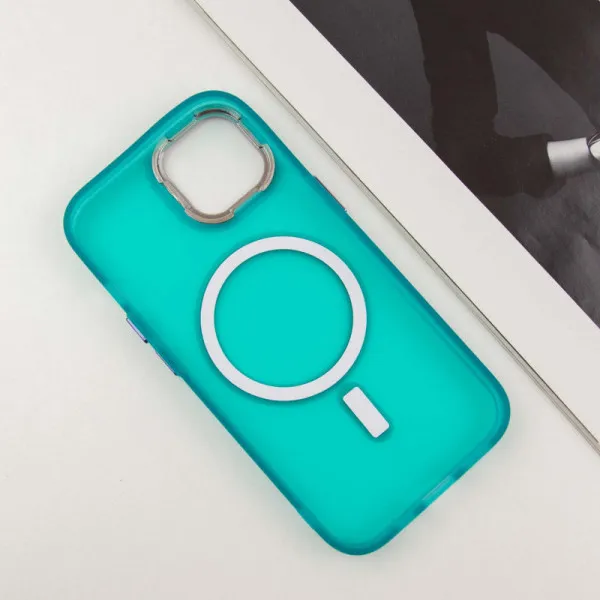 Чехол TPU+PC Lily with Magnetic Fit для Apple iPhone 15 (6.1") — Зеленый — фото 4