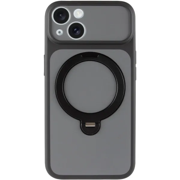 Чохол Ummi Full Camera with Magnetic Fit HQ Ring для Apple iPhone 15 (6.1") — Чорний — фото 1