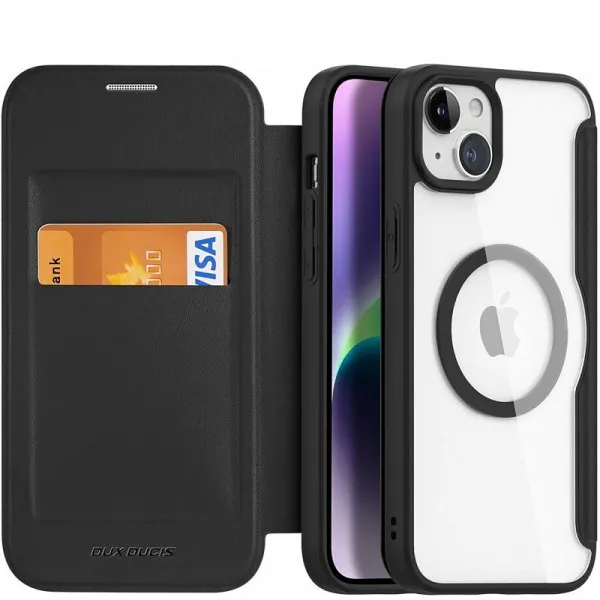 Чохол-книжка Dux Ducis Skin X Pro with Magnetic Fit для Apple iPhone 15 (6.1") — Чорний — фото 2 Чохол-книжка Dux Ducis Skin X Pro with Magnetic Fit для Apple iPhone 15 (6.1") — Чорний — фото 2