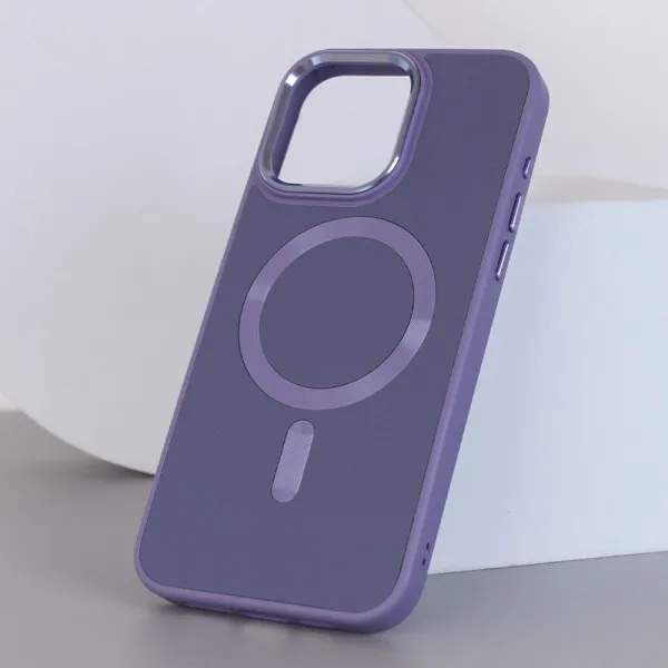 Шкіряний чохол Bonbon Leather Metal Style with Magnetic Fit для Apple iPhone 15 (6.1") — Сірий — фото 3 Шкіряний чохол Bonbon Leather Metal Style with Magnetic Fit для Apple iPhone 15 (6.1") — Сірий — фото 3