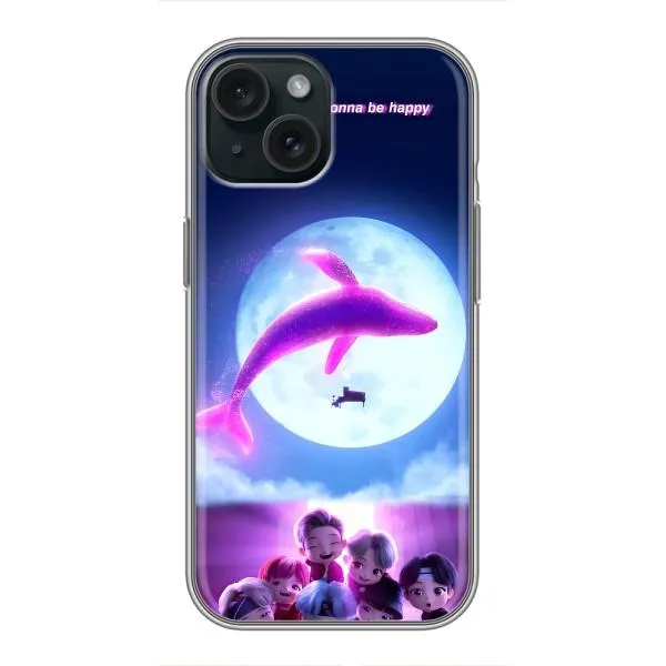 Чехол с принтом «КИТ BTS» для iPhone 15 Чехол с принтом «КИТ BTS» для iPhone 15