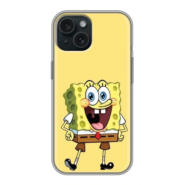 Чехол с принтом «Веселый Спанч Боб» для iPhone 15