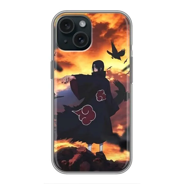 Чехол с принтом «Итачи с воронами» для iPhone 15
