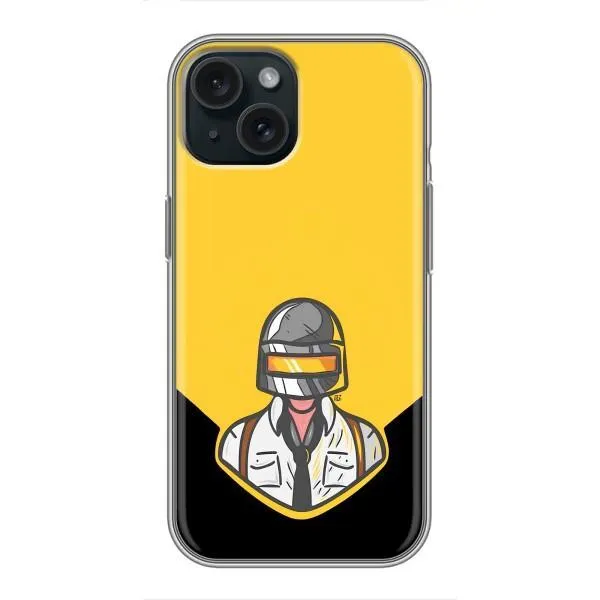 Чехол с принтом «Пабг в шлеме» для iPhone 15