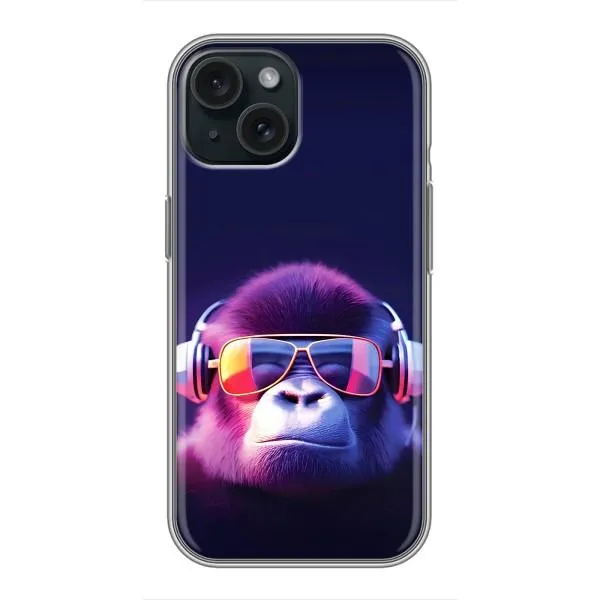 Чехол с принтом «Стильная обезьяна» для iPhone 15