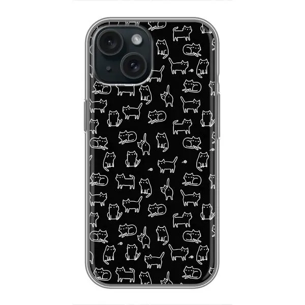 Чехол с принтом «Меленькие котики» для iPhone 15