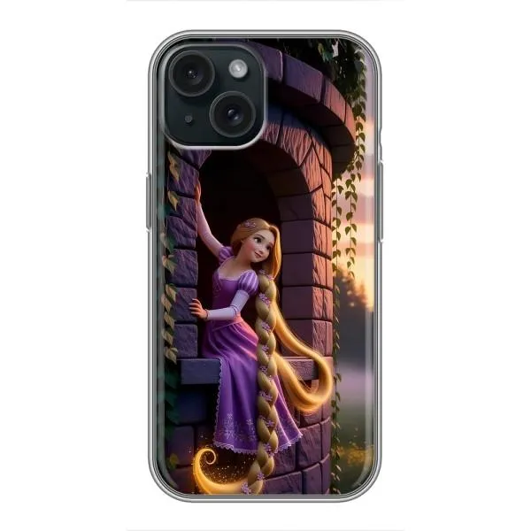 Чехол с принтом «Рапунцель на башне» для iPhone 15 Чехол с принтом «Рапунцель на башне» для iPhone 15