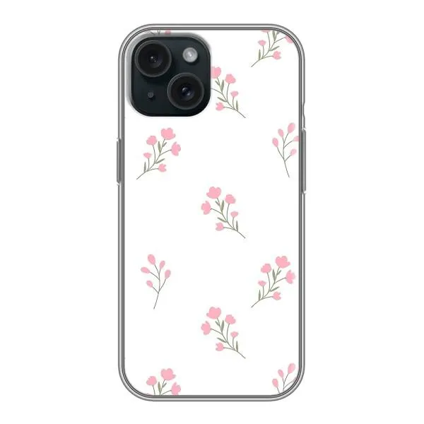 Чехол с принтом «Розовые цветы» для iPhone 15 Чехол с принтом «Розовые цветы» для iPhone 15
