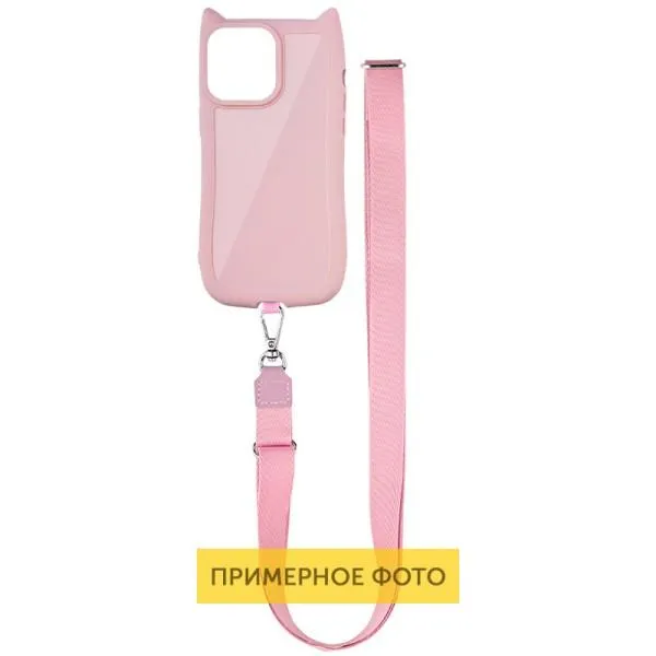 Чохол TPU GETMAN Cat with straps для Apple iPhone 16 Plus (6.7") — Рожевий — фото 2