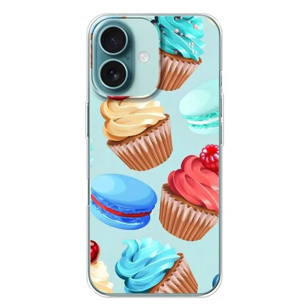 Чехол с принтом «Кексики» для iPhone 16 Plus Чехол с принтом «Кексики» для iPhone 16 Plus