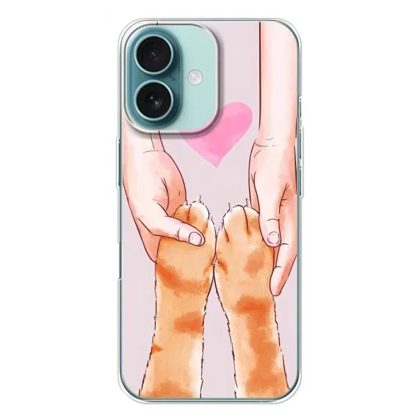 Чехол с принтом «Любовь к котикам» для iPhone 16 Plus Чехол с принтом «Любовь к котикам» для iPhone 16 Plus