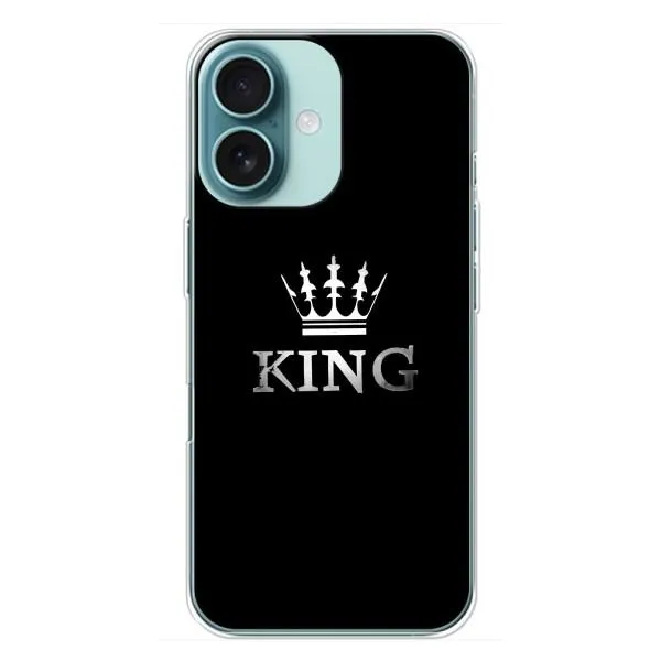 Чехол с принтом «KING» для iPhone 16 Plus