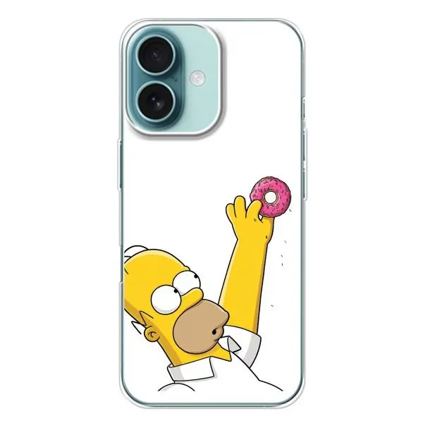 Чехол с принтом «Гомер с пончиком» для iPhone 16 Plus Чехол с принтом «Гомер с пончиком» для iPhone 16 Plus