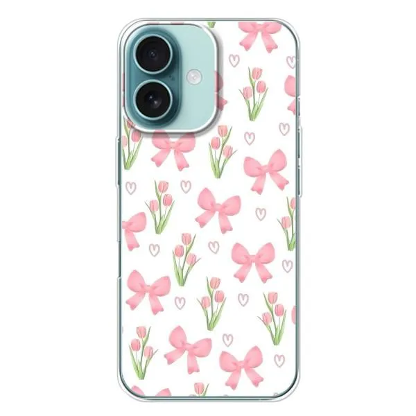 Чехол с принтом «Банты и цветы» для iPhone 16 Plus
