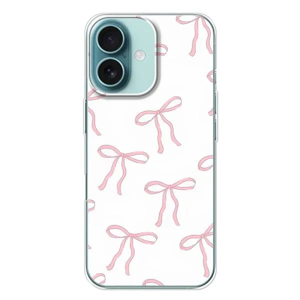 Чехол с принтом «Розовые бантики» для iPhone 16 Plus