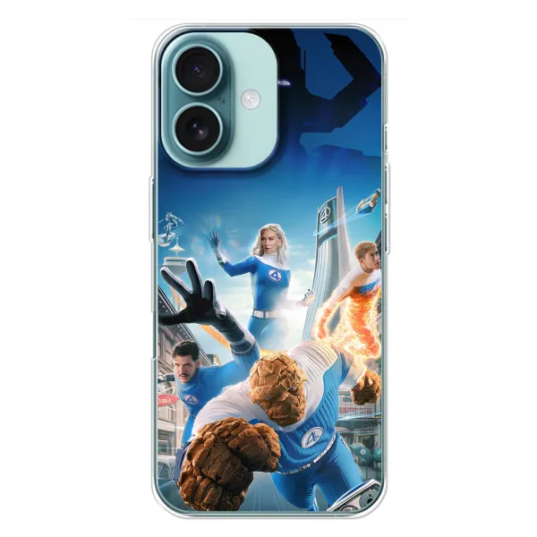 Чехол с принтом «Герои Фантастическая Четверка» для iPhone 16 Plus Чехол с принтом «Герои Фантастическая Четверка» для iPhone 16 Plus