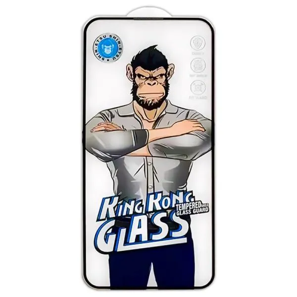 Защитное 2.5D стекло King Kong HD для Apple iPhone 16 Pro Max (6.9") — Черный — фото 2