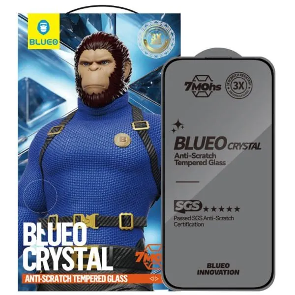 Защитное 2.5D стекло Blueo Crystal Anti-Scratch для Apple iPhone 16 Pro Max (6.9") — Черный — фото 1