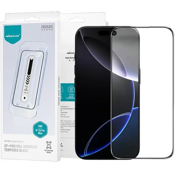 Защитное стекло Nillkin (CP+PRO) для Apple iPhone 16 Pro Max (6.9") (+ аппликатор) — Черный — фото 1