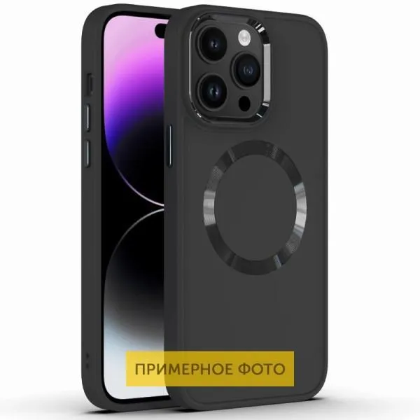 TPU чохол Bonbon Metal Style with Magnetic Fit для Apple iPhone 16 Pro Max (6.9") — Чорний — фото 1