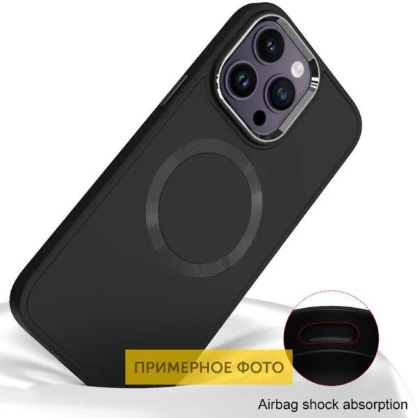 TPU чохол Bonbon Metal Style with Magnetic Fit для Apple iPhone 16 Pro Max (6.9") — Чорний — фото 2