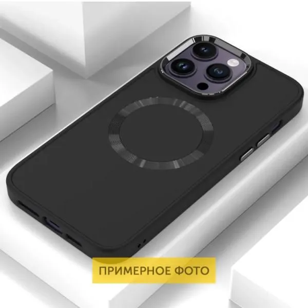 TPU чохол Bonbon Metal Style with Magnetic Fit для Apple iPhone 16 Pro Max (6.9") — Чорний — фото 4