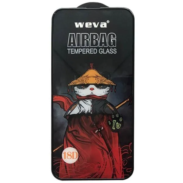 Захисне 2.5D скло Weva AirBag (тех.пак) для Apple iPhone 16 Pro Max (6.9") — Чорний