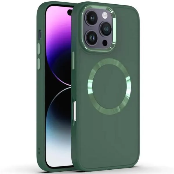 TPU чохол Bonbon Metal Style with Magnetic Fit для Apple iPhone 16 Pro Max (6.9") — Зелений — фото 1