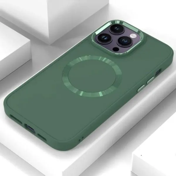 TPU чохол Bonbon Metal Style with Magnetic Fit для Apple iPhone 16 Pro Max (6.9") — Зелений — фото 2
