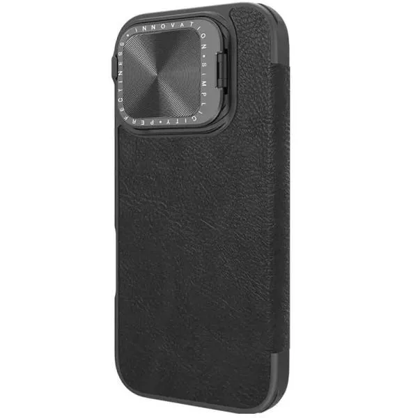 Шкіряний чохол-книжка Nillkin Qin Prop для Apple iPhone 16 Pro Max (6.9") — Чорний — фото 3 Шкіряний чохол-книжка Nillkin Qin Prop для Apple iPhone 16 Pro Max (6.9") — Чорний — фото 3