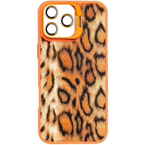 Чохол TPU+PC Wild Leopard with Magnetic Fit and Lens для Apple iPhone 16 Pro Max (6.9") — Помаранчевий — фото 3 Чохол TPU+PC Wild Leopard with Magnetic Fit and Lens для Apple iPhone 16 Pro Max (6.9") — Помаранчевий — фото 3