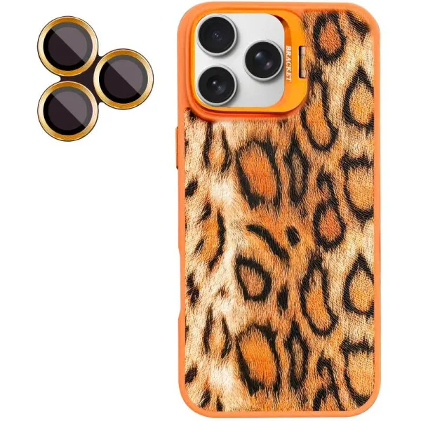 Чохол TPU+PC Wild Leopard with Magnetic Fit and Lens для Apple iPhone 16 Pro Max (6.9") — Помаранчевий — фото 1 Чохол TPU+PC Wild Leopard with Magnetic Fit and Lens для Apple iPhone 16 Pro Max (6.9") — Помаранчевий — фото 1